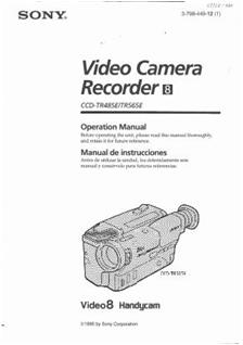 Sony CCD TR 485 E manual. Camera Instructions.